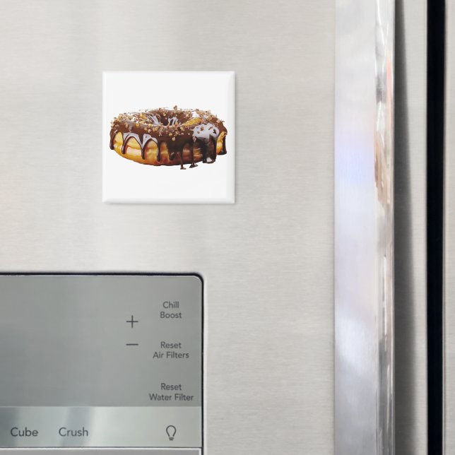 Imã SlipperyJoe's decadent donut covered thick glossy  (In Situ (Fridge))