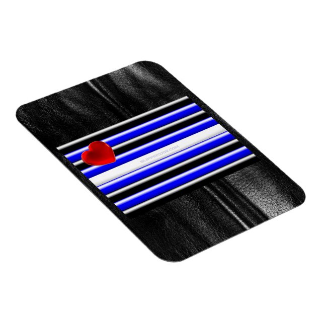 Ímã SlipperyJoe's Gay Leather Pride flag black royal (Lado Direito)