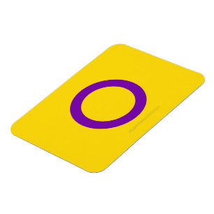Ímã SlipperyJoe's Intersex orgulde flag amarelo backgr