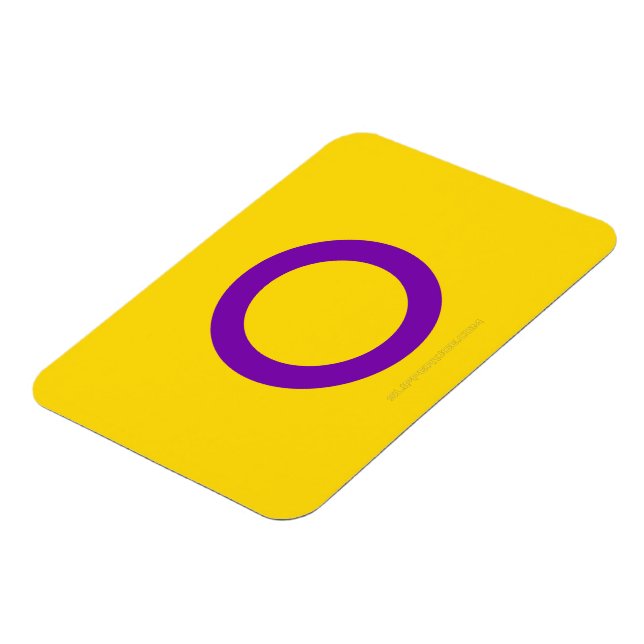 Ímã SlipperyJoe's Intersex orgulde flag amarelo backgr (Left Side)