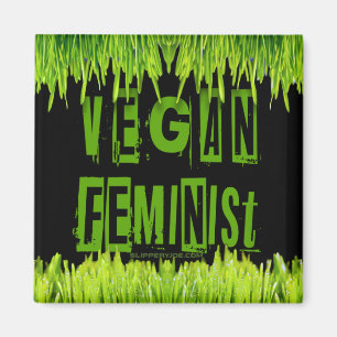 Imã SlipperyJoe's vegan feminista chamativa br