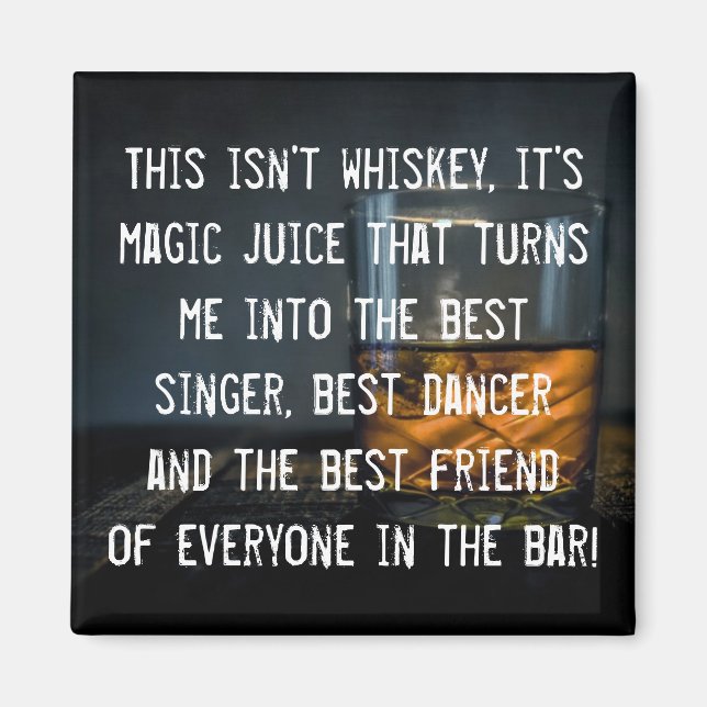 Imã Slogan de Bebidas Cuiskey Engraçado (Frente)