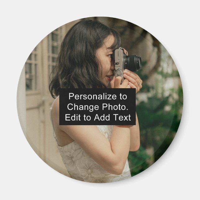 Imã Slogan de RD do Nome de Trabalho de arte de Fotogr (Frente)