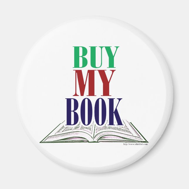 Imã Slogan do Comprar do Autor Meu Livro (Frente)