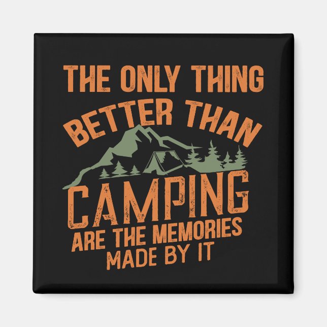 Imã Slogan engraçado da câmera citações de acampamento (Frente)