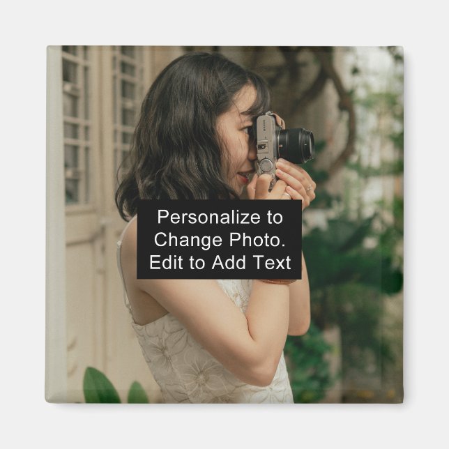 Imã Slogan Personalizado de Adicionar Nome do Trabalho (Frente)