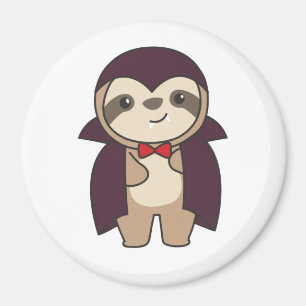 Imã Sloth Halloween Cute Devil Vampire Costume
