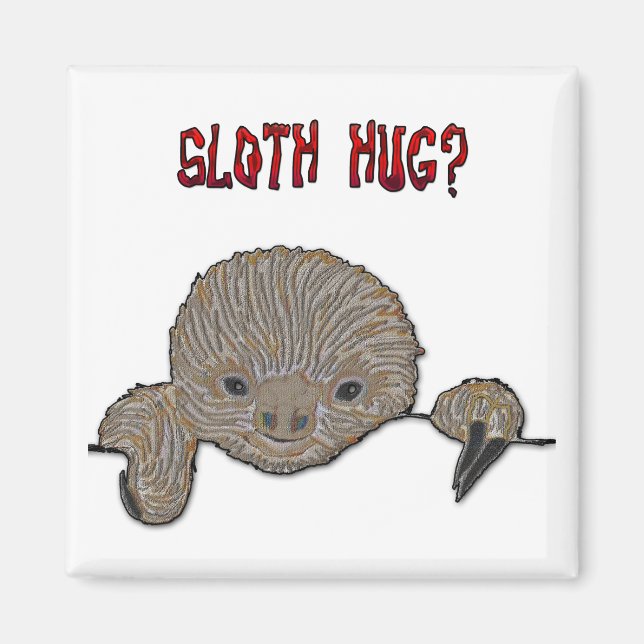 Imã Sloth Hug Baby Sloth (Frente)