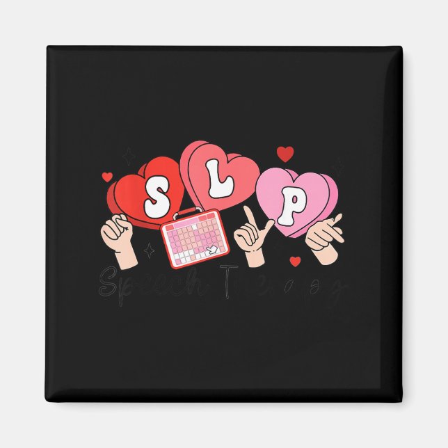 Imã Slp Valentine's Day Speech Language Pathologist St (Frente)
