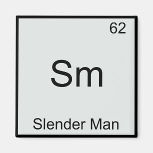 Imã Sm - Símbolo do Elemento Químico Slender Man Engra