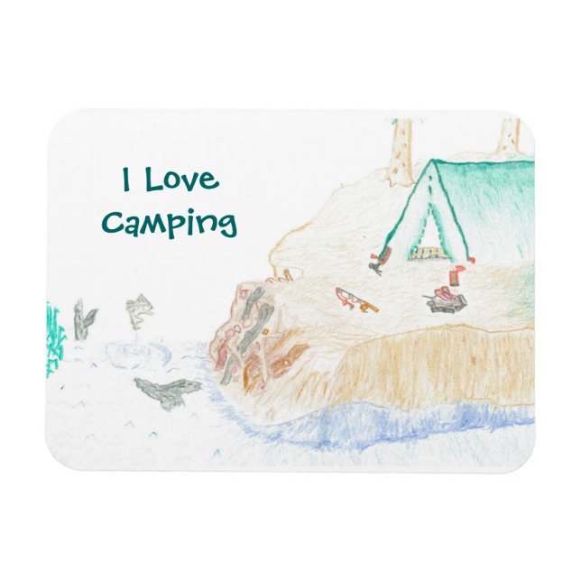 Ímã Small I Love Camping Magnet (Horizontal)