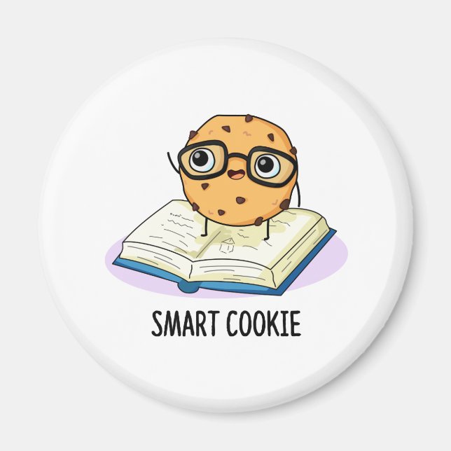 Imã Smart Cookie Funny Chocolate Chip Cookie Pun (Frente)