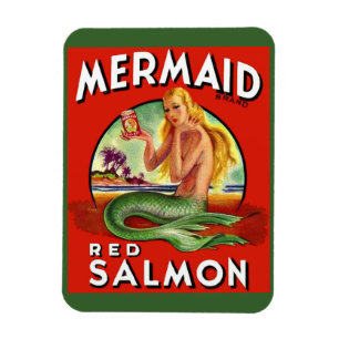 Ímã Smermaid Salmon pode ser rotulado nos anos 40