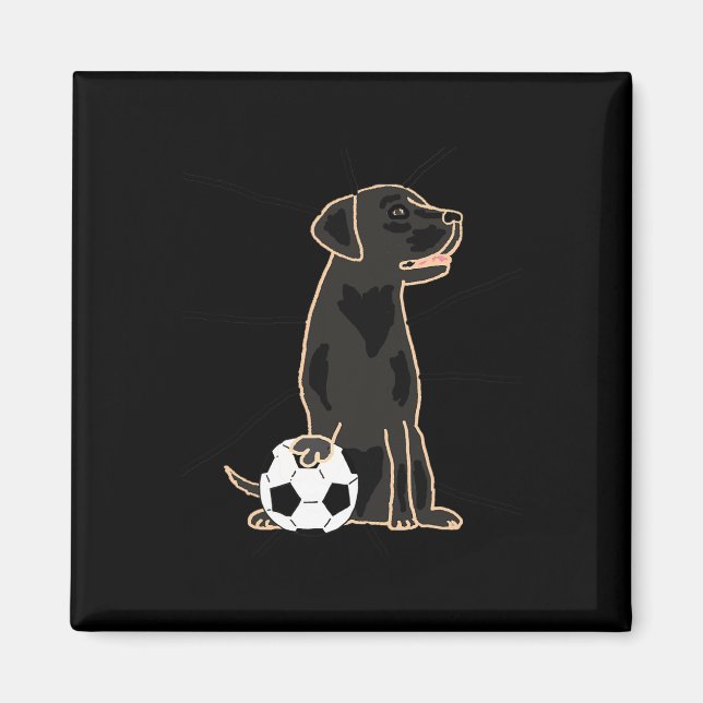 Imã Smilenowtees Labrador Retriever Engraçado Jogando  (Frente)