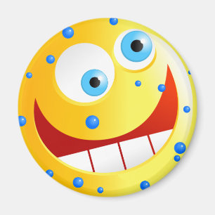 Imã Smilie amarelo manchado