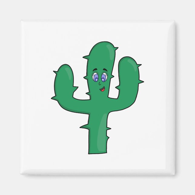 Imã Smiling Cactus (Frente)