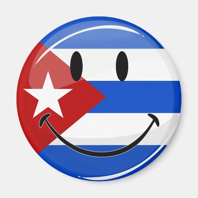Imã Smiling Cuban Flag (Frente)