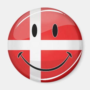 Imã Smiling Denmark Flag