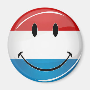 Imã Smiling Luxembourg Flag