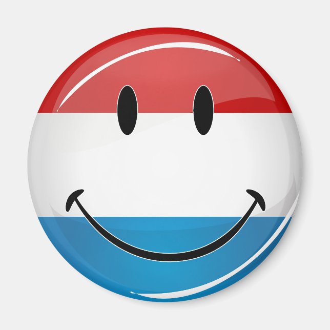 Imã Smiling Luxembourg Flag (Frente)