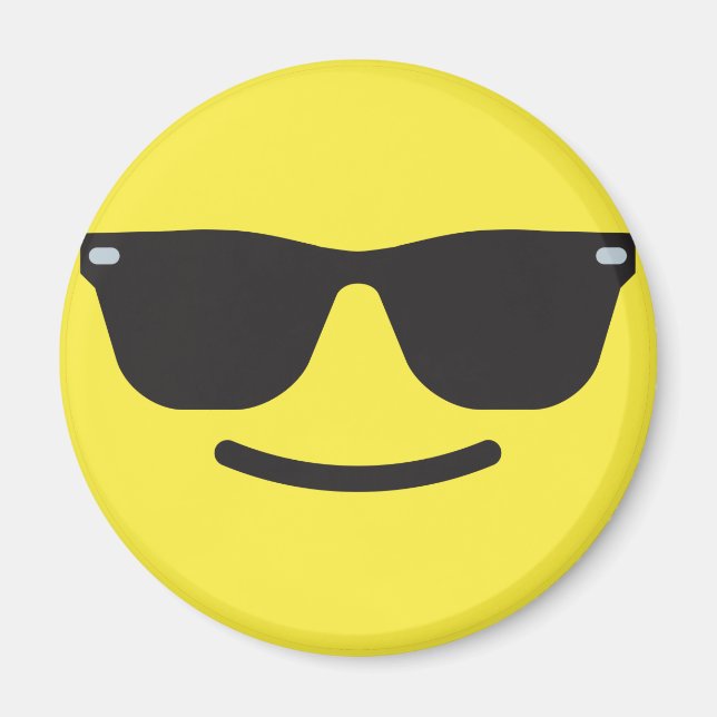 Imã Smiling with Sunglasses Emoji Magnet  (Frente)