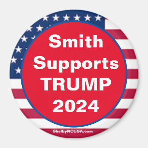 Imã Smith apóia o ímã Patriótico Vermelho TRUMP 2024