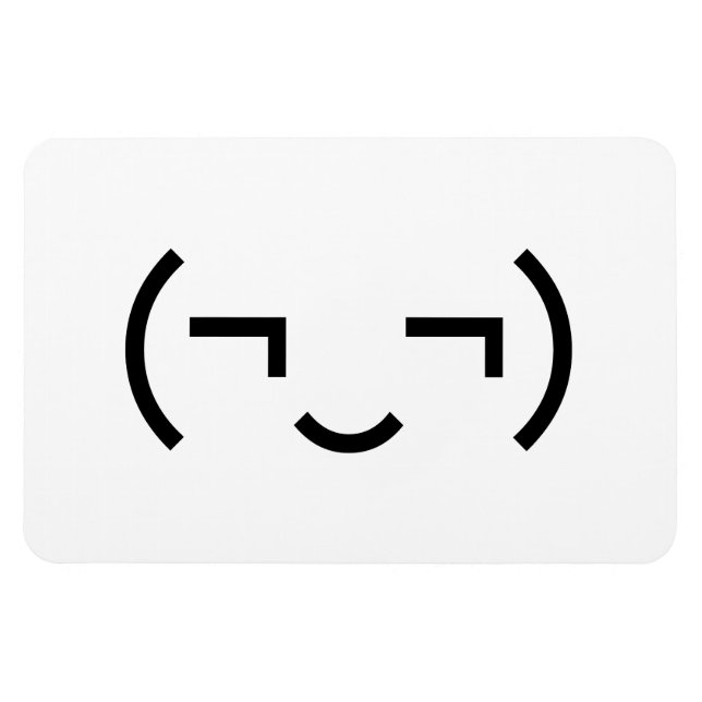 Ímã Smug Emoticon (‿) (Horizontal)