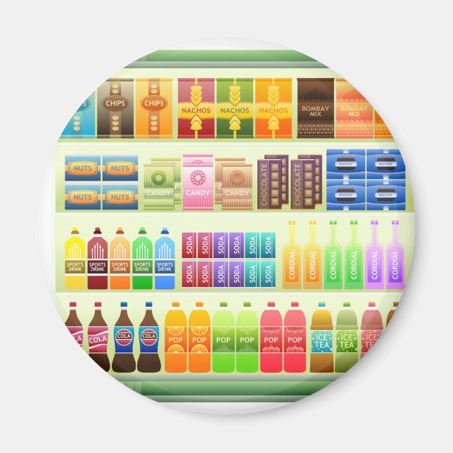 Imã snacks para produtos de prateleira de supermercado (Frente)