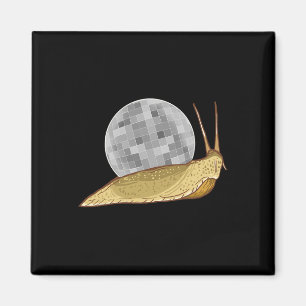 Imã Snail Disco Ball Funny Crystal Shell Amante de os 