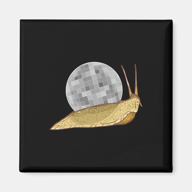 Imã Snail Disco Ball Funny Crystal Shell Amante de os  (Frente)