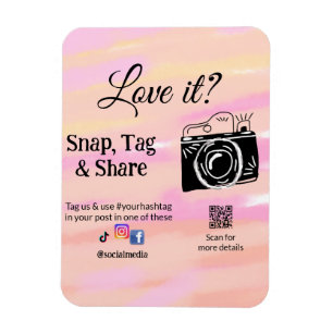 Ímã snap tag share media câmera adicionar socials amar