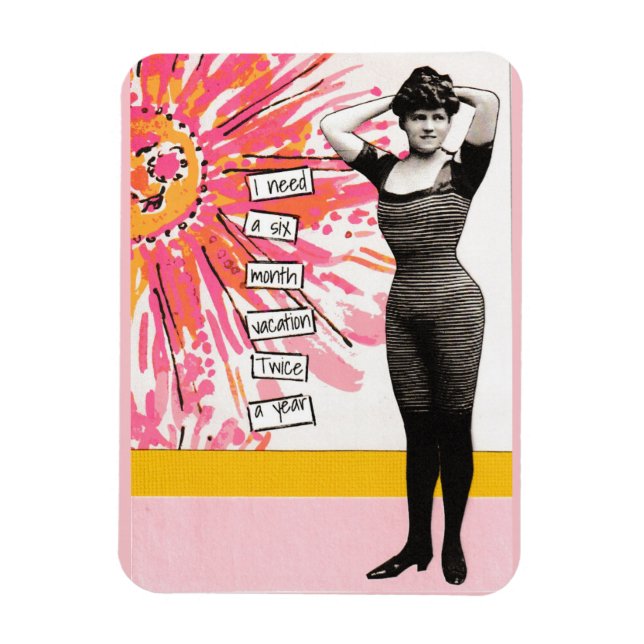 Ímã Snarky Vacation Magnet Seis Meses (Vertical)