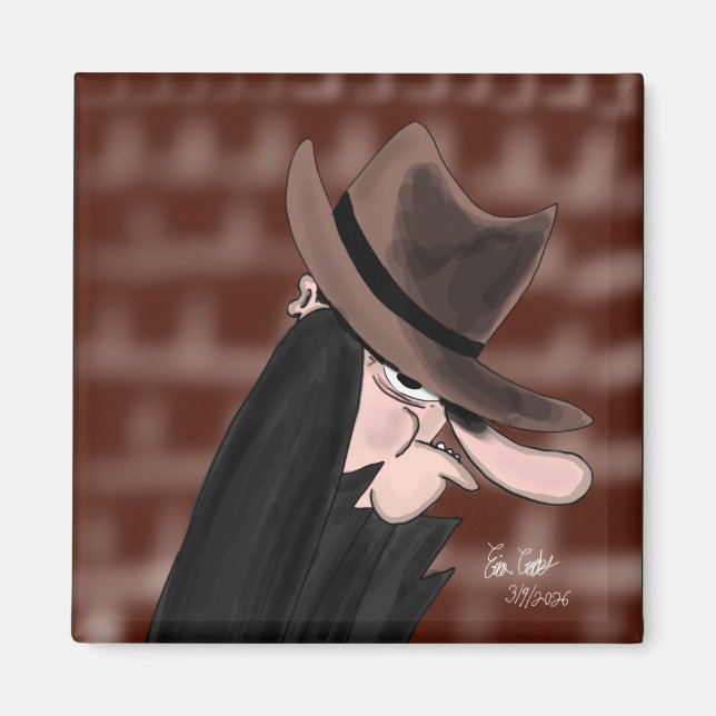 Imã Sneaky villain cartoon character (Frente)