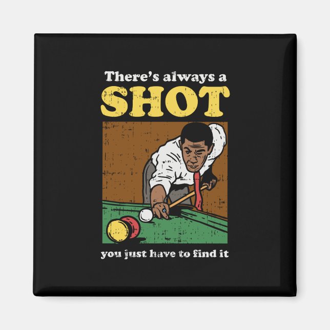 Imã Snooker de Bilhar Retro (Frente)