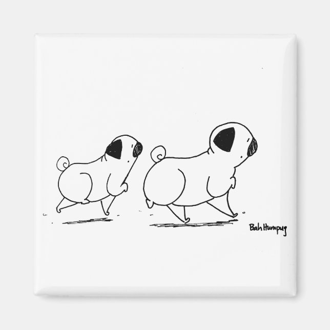 Imã Snooty Pugs (Frente)