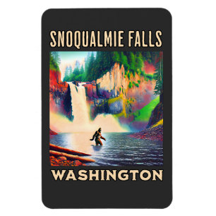 Ímã Snoqualmie Cai Shirt Washington, Sasquatch