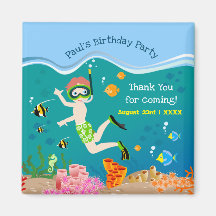 Snorkeling com festa de aniversário de aquário tro