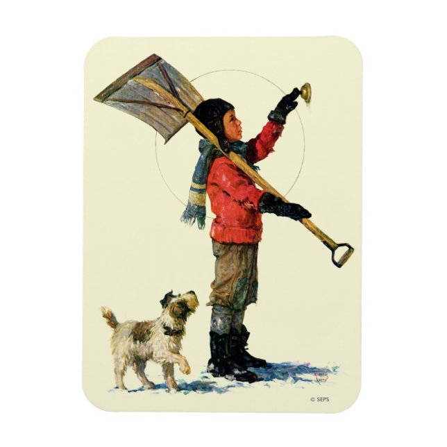 Ímã Snow Shoveler (Vertical)