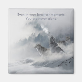 Imã Snow Wolf Impressão