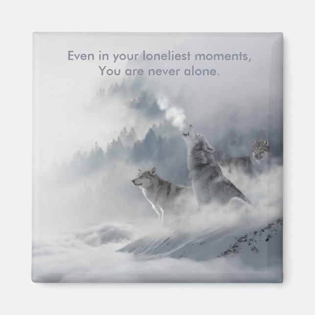 Imã Snow Wolf Impressão (Frente)