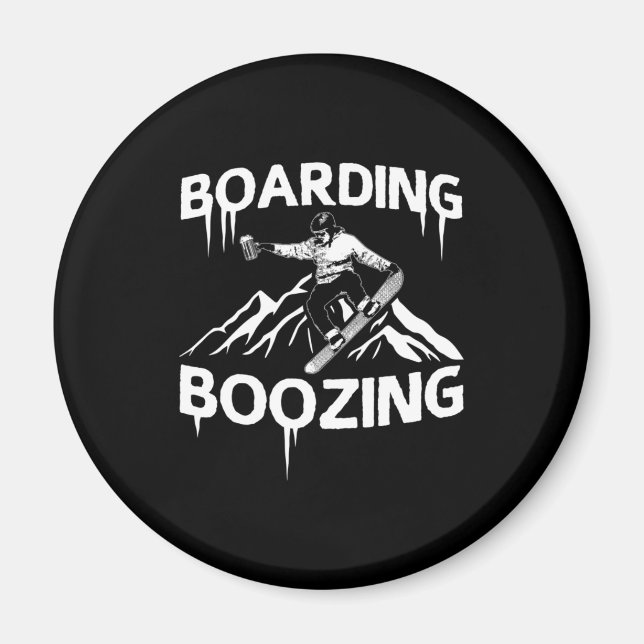 Imã Snowboard Boozing (Frente)