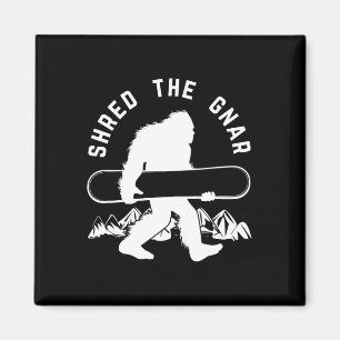 Imã Snowboard de Pé-Grande Destruindo Gnar Sasquatch S