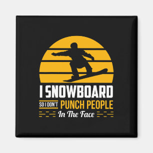Imã Snowboard Gift Engraçado Esportes Extremos Sarcást