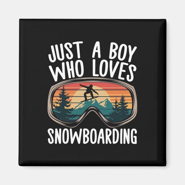 Imã Snowboard Goggles Mountain Snowboard Boys (Frente)