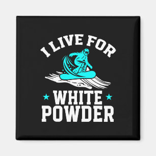 Imã Snowboard I Live For White Powell Sno