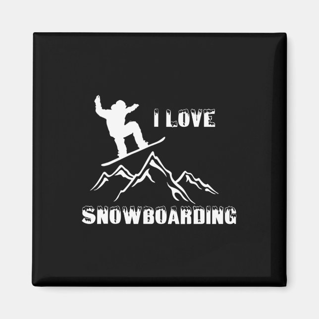 Imã Snowboard Love Snowboard (Frente)