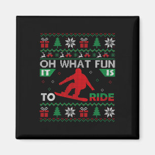 Imã Snowboard Oh Que Divertido É Dirigir O Natal U