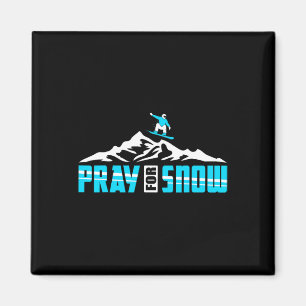 Imã Snowboard Para Rezar Neve Jesus