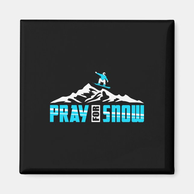 Imã Snowboard Para Rezar Neve Jesus (Frente)