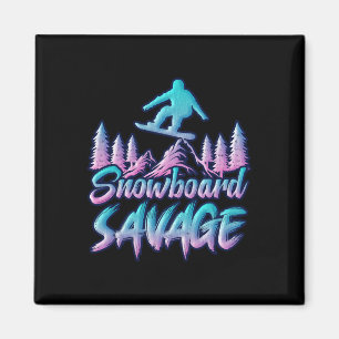 Imã Snowboard Savage Funny Snowboarder Kids Snowboardi